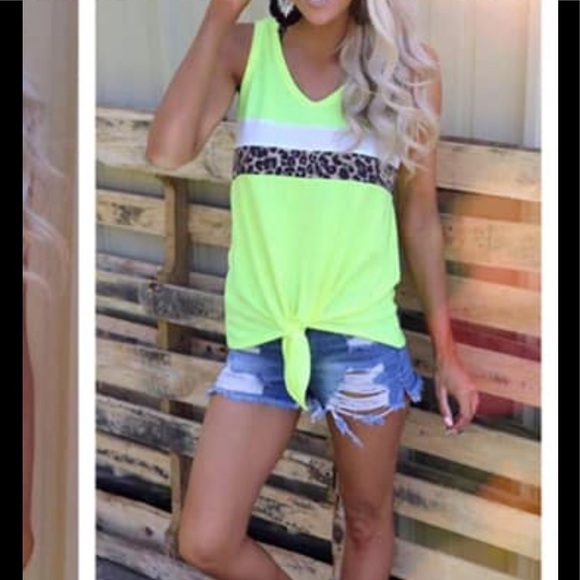 Tops - Neon Yellow Shirt Tops - Neon Yellow Shirt
